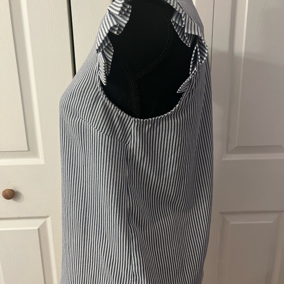 Monteau Black and White Flutter Sleeve Blouse, Women, Small, Quiet luxury, - Picture 3 of 6